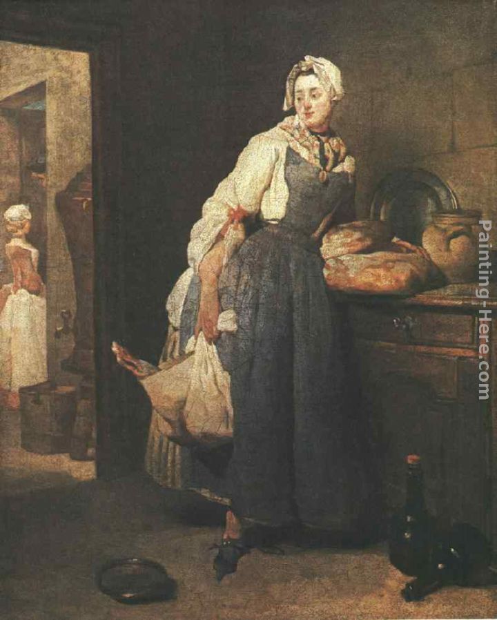 Return from the Market painting - Jean Baptiste Simeon Chardin Return from the Market art painting